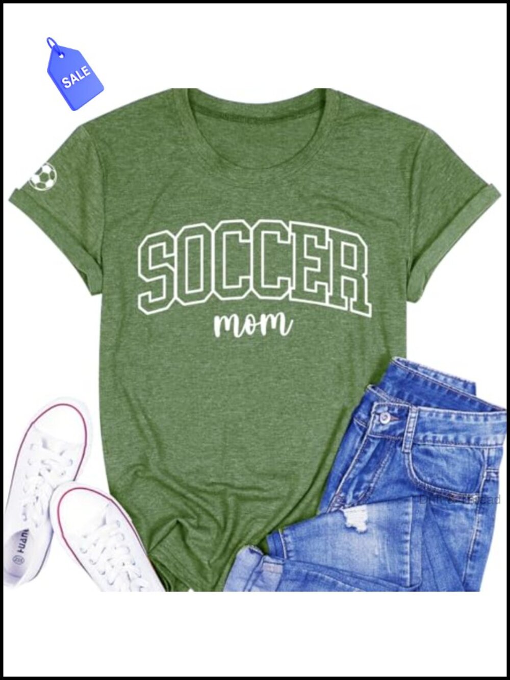 Soccer Mom T-Shirt Cotton Blend Crew Neck Short Sleeve Game Day Tee